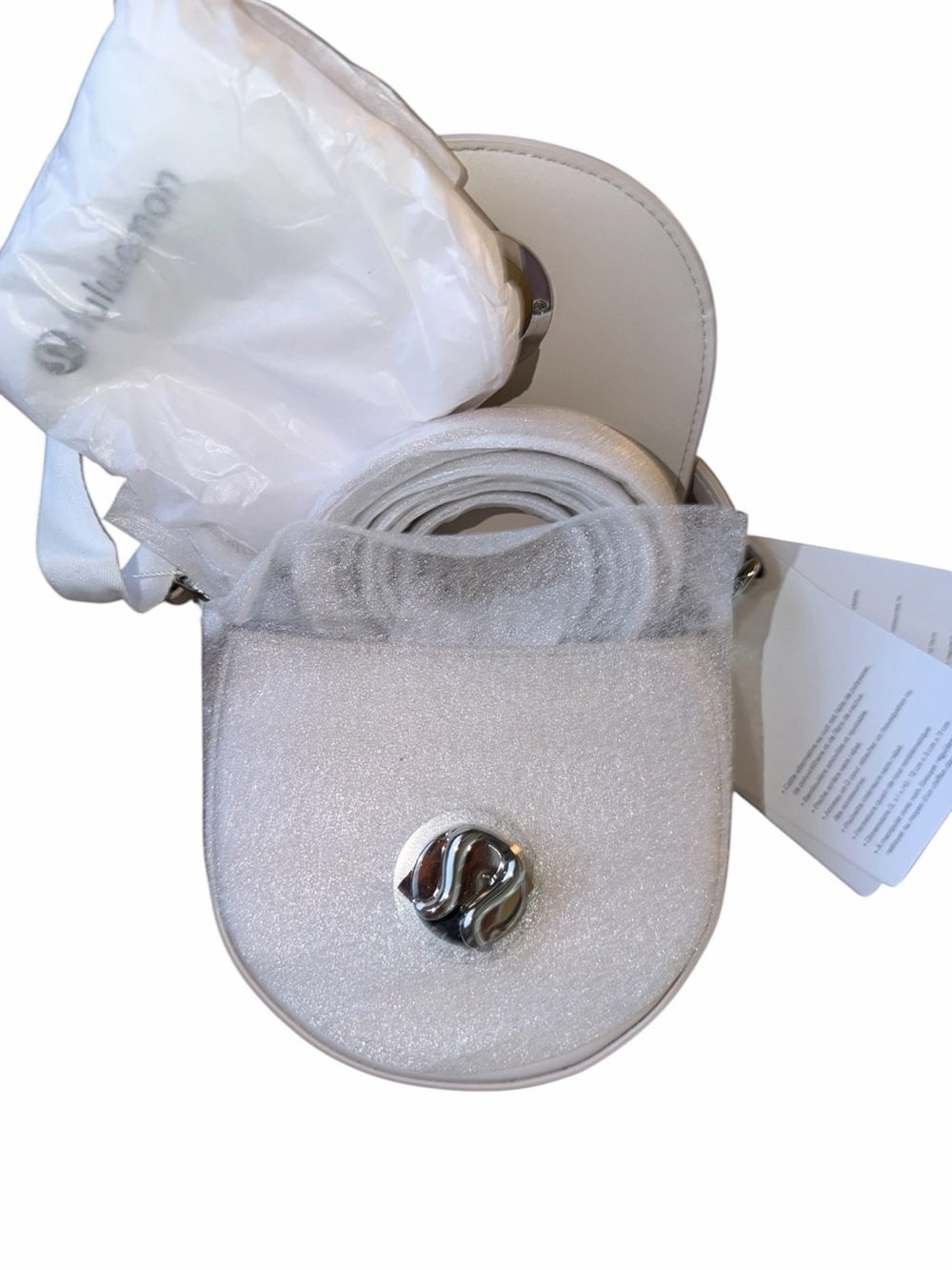 Lululemon Leather Alternative Mini Crossbody Bag Cashew NWT - Picture 5 of 7